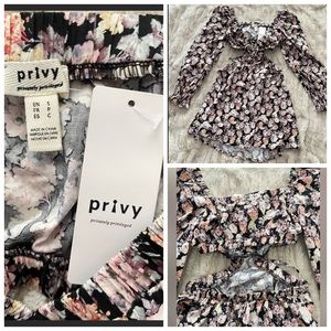 Privy Floral Cutout Mini Dress.